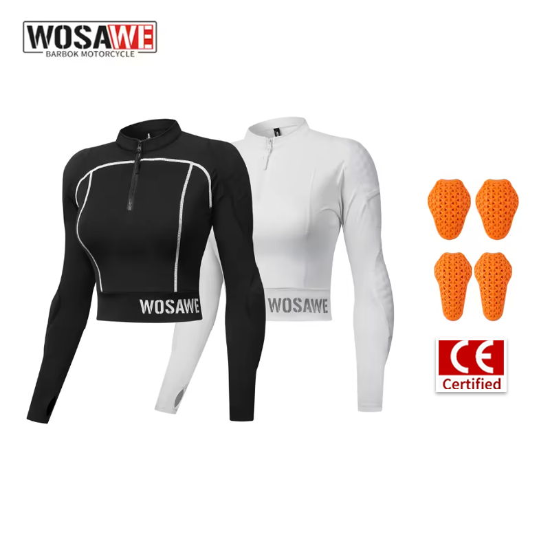 Motorcycle Gear Jacket Women - WOSAWE Women's Motorcycle Riding Jacket, Soft