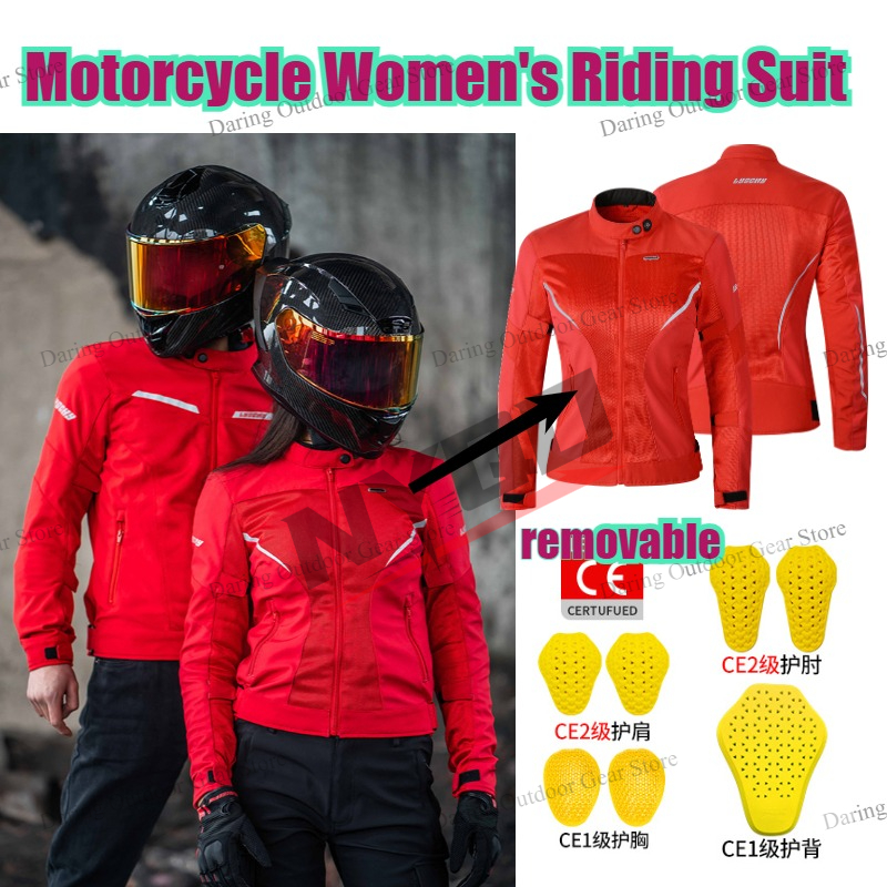 Motorcycle Gear Jacket Women - Women Motorcycle Riding Jacket Spring Summer