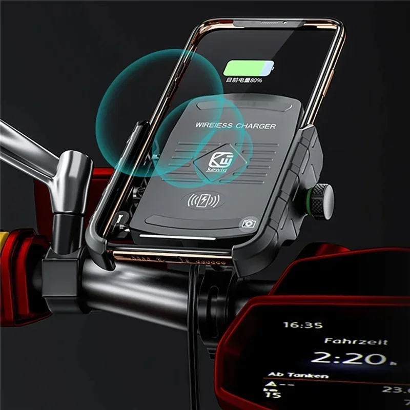 Motorcycle Holder With Wireles – обзор и цена Phone Mount Handlebar