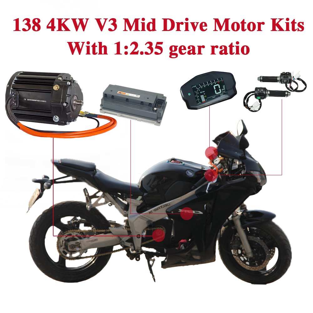4000W Mid Drive Motor Kit with – обзор и цена Motorcycle Gear Ratings